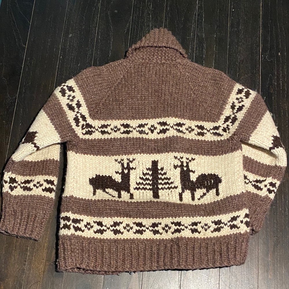 Vintage 1950-1960s Cowichan Zip Sweater - Picture 4 of 6
